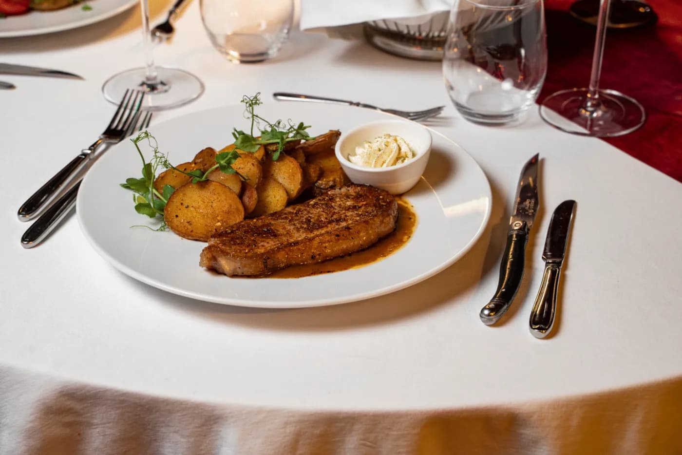 Main course – Filet steak with pepper sauce